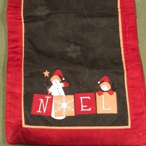 Noel Christmas table runner